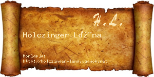 Holczinger Léna névjegykártya